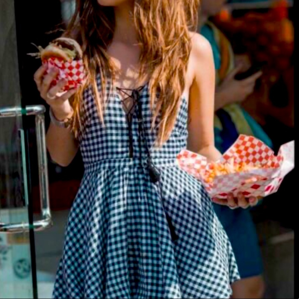 LF gingham romper